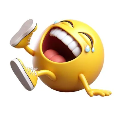 Emoji cười bò lăn lộn