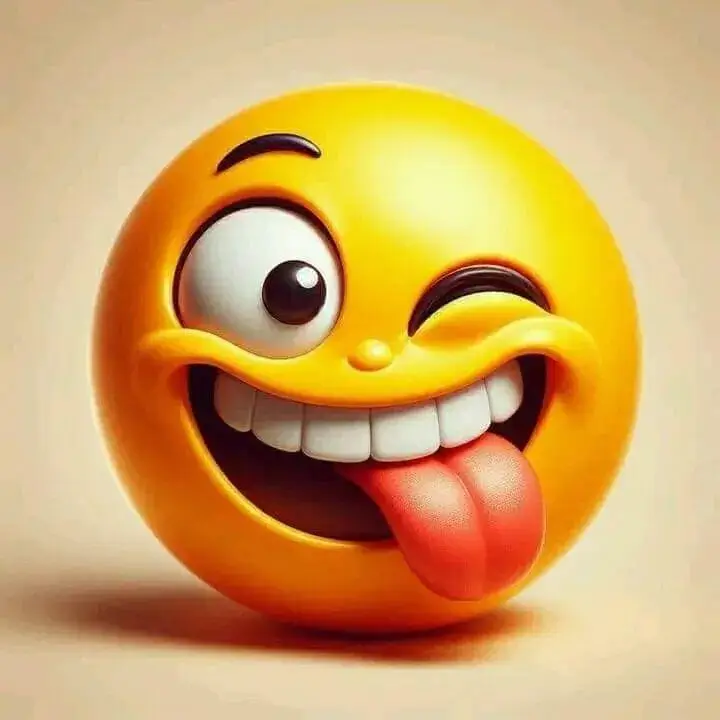 Emoji mặt cười lè lưỡi cực vui.