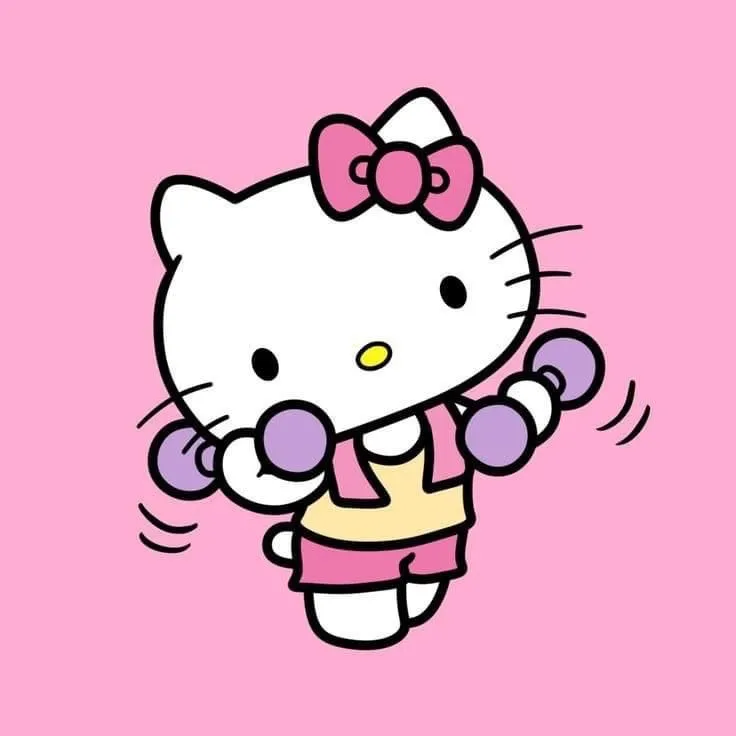 Ảnh chế Hello Kitty tập thể dục