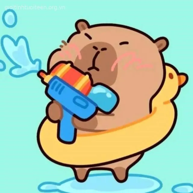 Avatar capybara chibi đáng yêu cực ngầu.