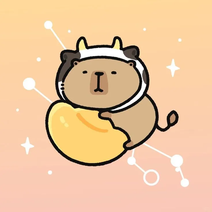 Capybara ngộ nghĩnh đôi má hồng phính.