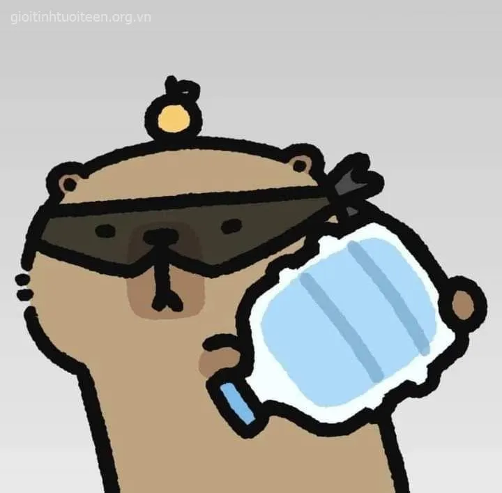 Capybara mini ngộ nghĩnh siêu dễ thương.