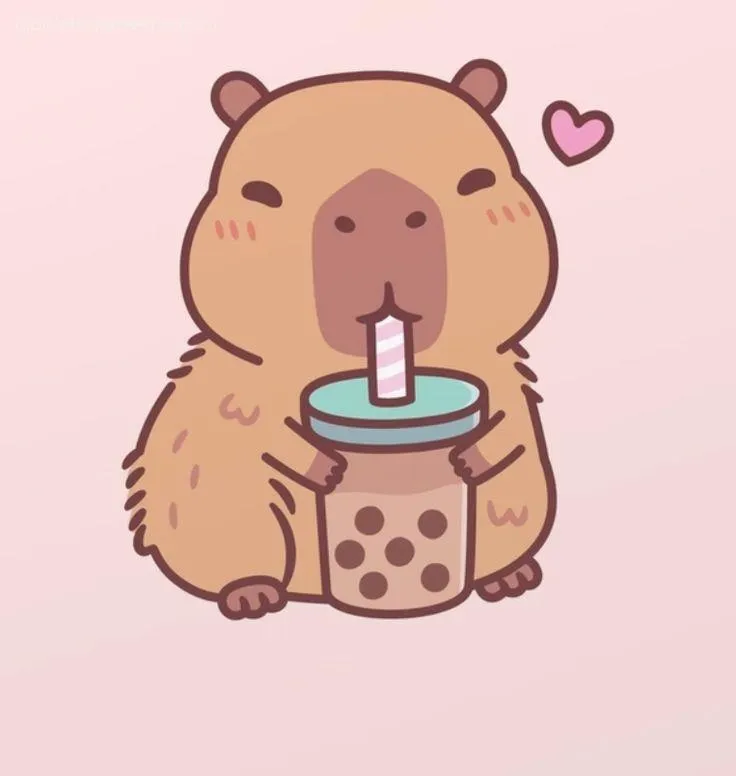 Ảnh capybara kawaii cực kỳ ngộ nghĩnh.