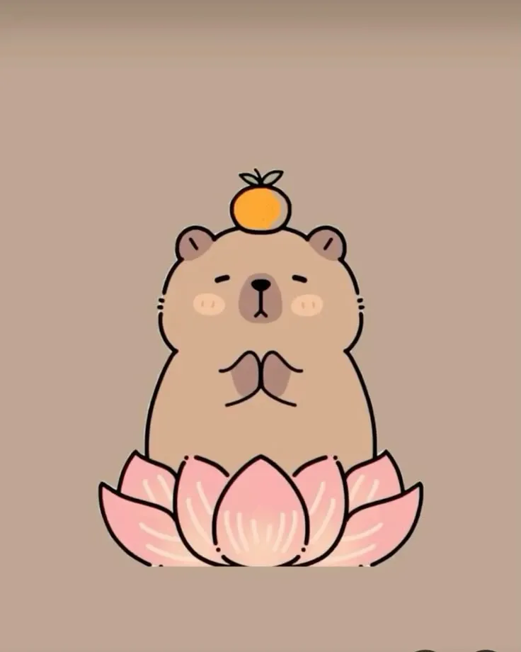 Ảnh capybara cute bé xíu đáng yêu.