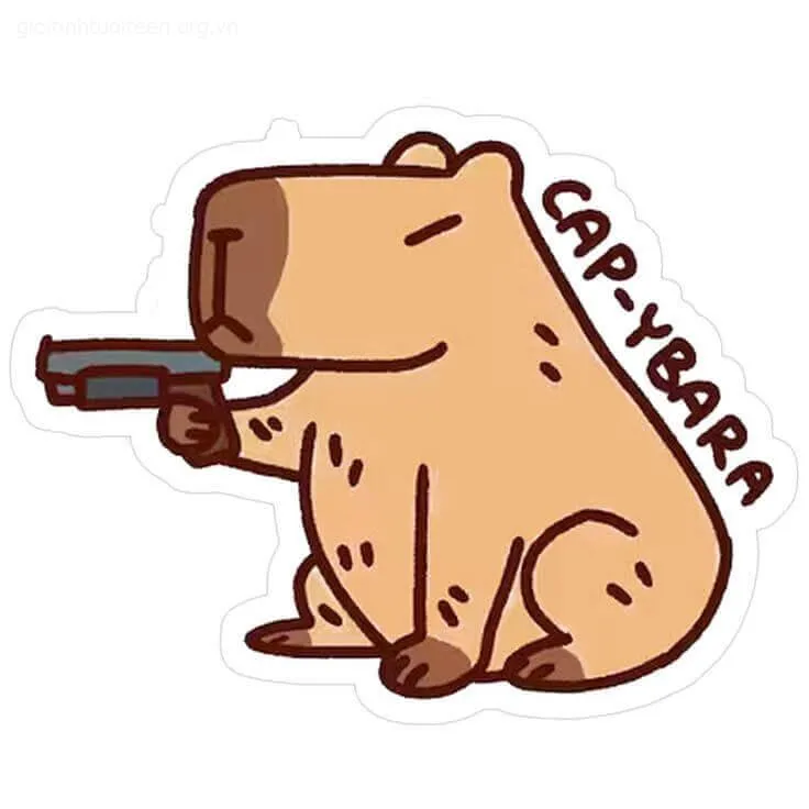 Avatar capybara kawaii ngọt ngào.