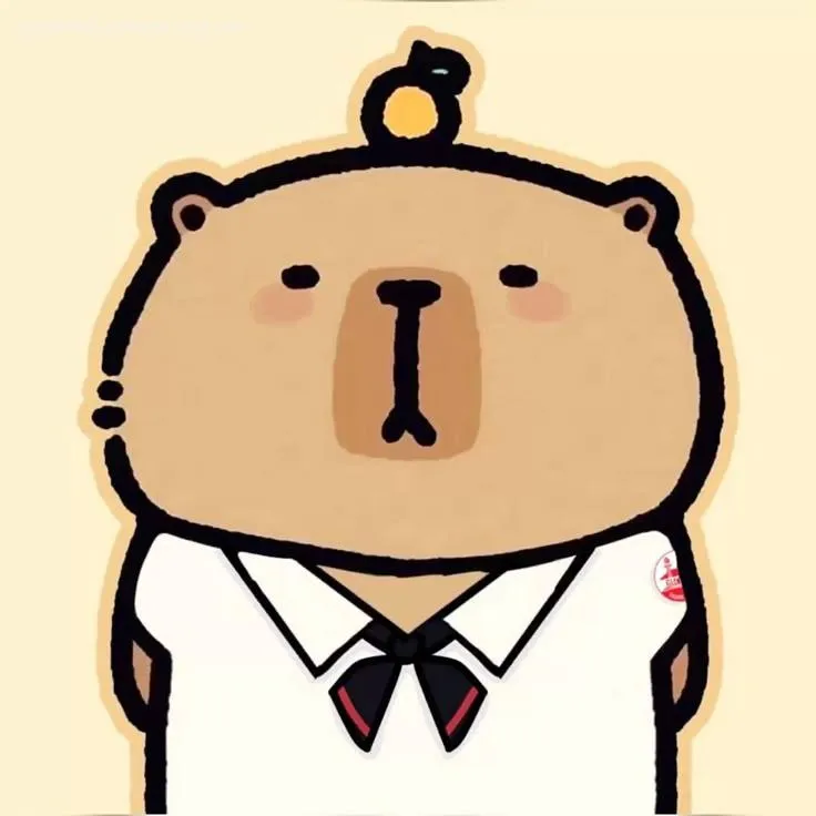 Avatar capybara dễ thương trong sáng.