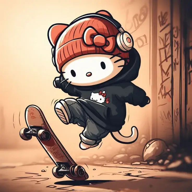 Avatar Hello Kitty ngây thơ nụ cười dễ mến.