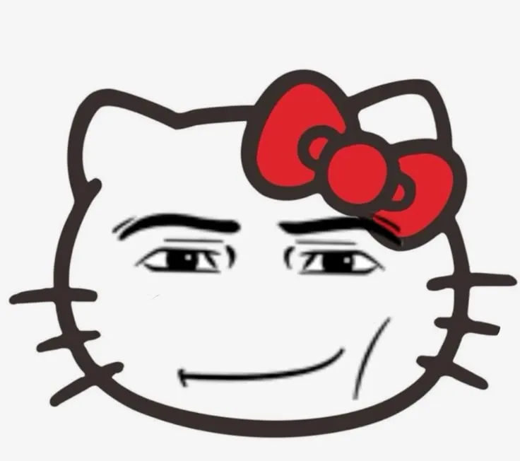 Avatar Hello Kitty vui vẻ đôi mắt lấp lánh.