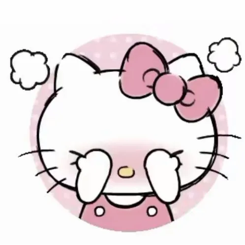 Icon Kitty vô tri gương mặt lạnh nhạt.