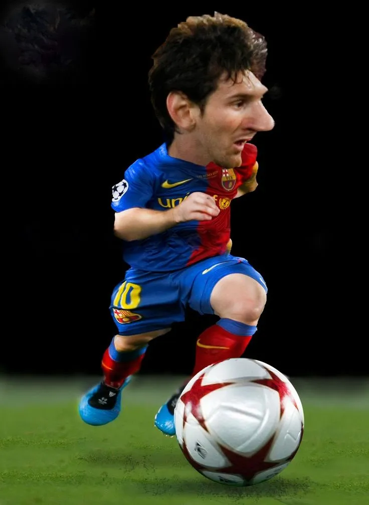 Tranh chế Messi đi giày to như cả căn phòng