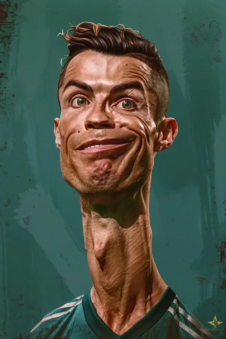 Hình chế Ronaldo hóa ông chú mặt cau có troll