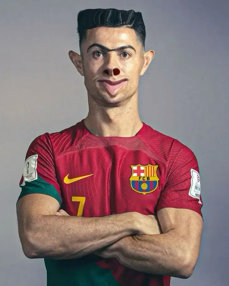 Tranh châm biếm Ronaldo khoe tóc vuốt keo dựng đứng