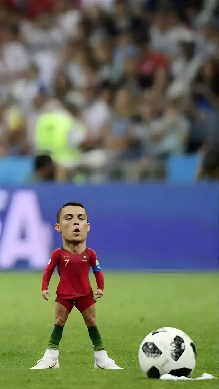 Biếm họa Ronaldo hóa tượng sáp với nụ cười ngờ nghệch