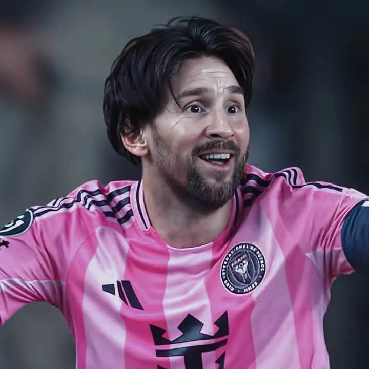 Khuôn mặt Messi đầy phấn khích sau chiến thắng phút chót