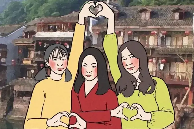 Bộ ảnh 3 bạn dễ thương, phù hợp avatar đồng đội.