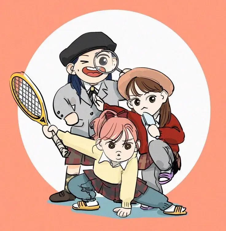 Ảnh đại diện team 3 thành viên chibi bựa, nhìn là bật cười ngay.