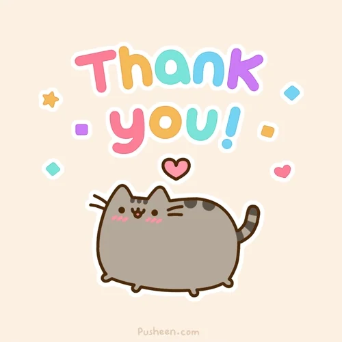 Mèo con hí hửng: Thank you