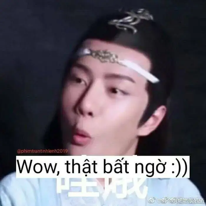 Meme ngạc nhiên ánh mắt long lanh, gương mặt sửng sốt