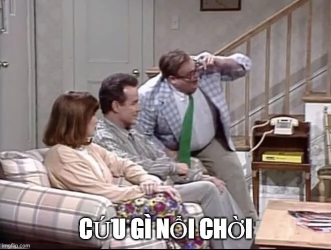 Biểu cảm gục đầu tuyệt vọng, không còn gì để nói.