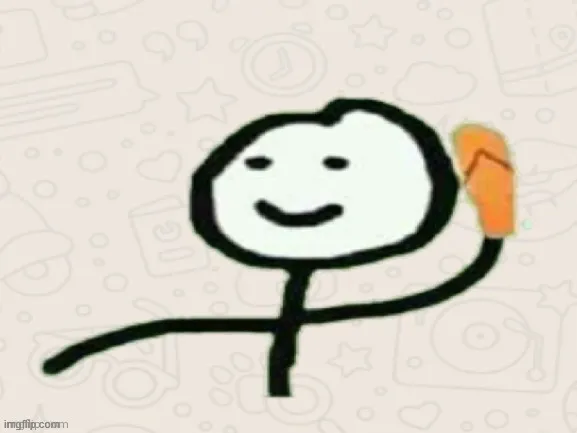 Meme người que chọi dép thể hiện sự bực bội dễ thương