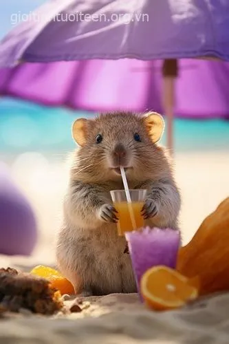 Ảnh vui capybara vô tri nhìn trống rỗng mà đáng yêu.