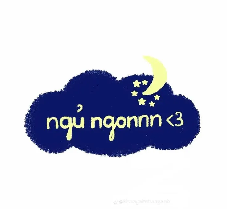 Ảnh vui cute gửi lời ngủ ngon nhẹ nhàng