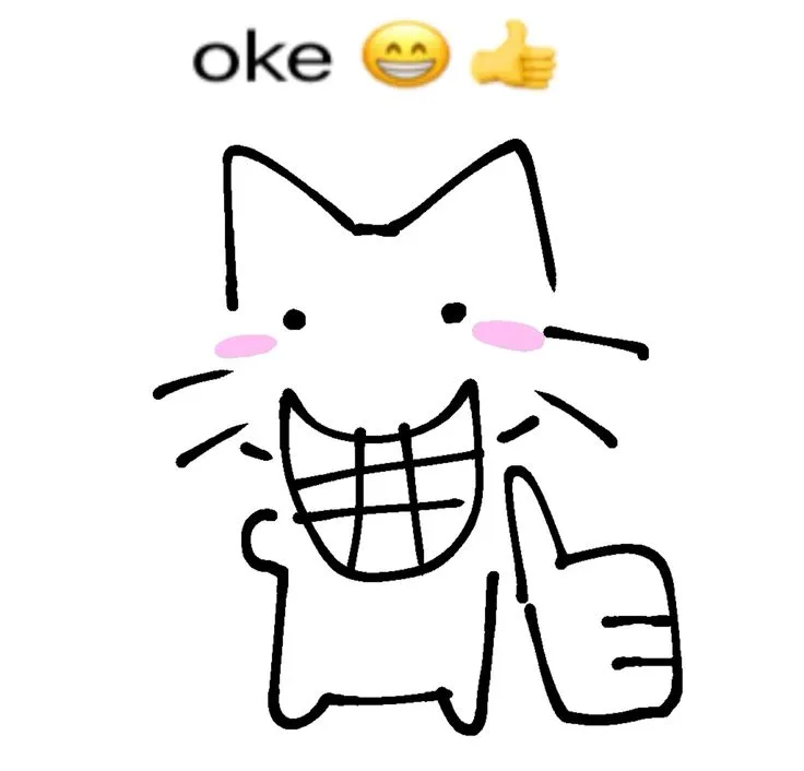 Biểu cảm mèo dễ thương, giơ ngón cái tán thành cực vui.