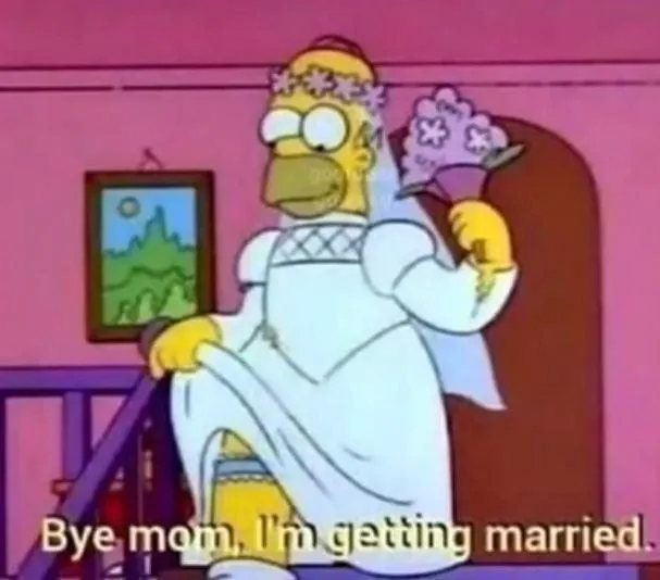 Nhân vật hoạt hình mặc váy cưới chuẩn bị sẵn sàng