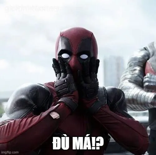 Biểu cảm Deadpool há mồm kinh ngạc