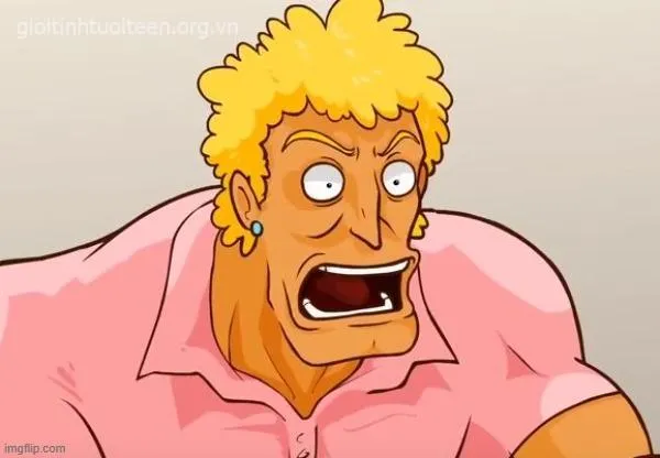 Meme há mồm căng thẳng, ánh mắt rối loạn cực hài