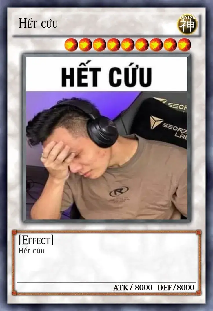 Meme thẻ bài hết cứu bó tay độc đáo