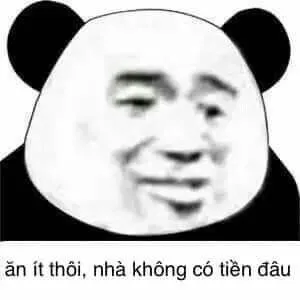 Ảnh meme tài khoản trống rỗng mắt thất thần