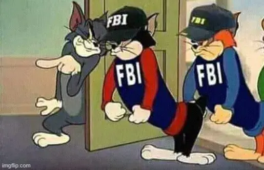 Meme mèo Tom mở cửa cho FBI