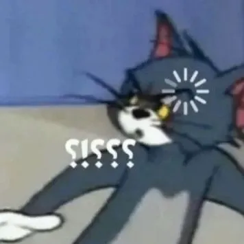 Meme mèo Tom hoảng loạn ánh mắt căng thẳng cực troll