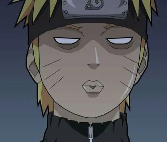 Meme Naruto mặt ngơ ngác dáng người khựng lại cực nhây