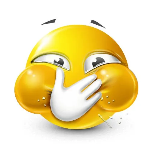 Emoji bịt miệng cố nhịn cười
