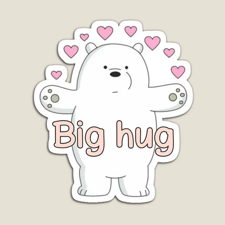 Chú gấu dang tay ôm chân thành