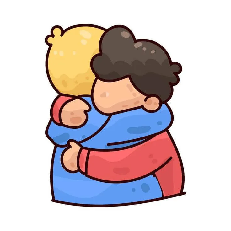 Hình chế ôm tình thân ngọt ngào