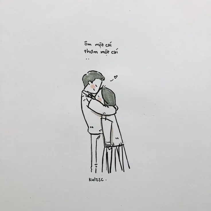 Ôm trìu mến làm sáng lên hy vọng nhỏ.