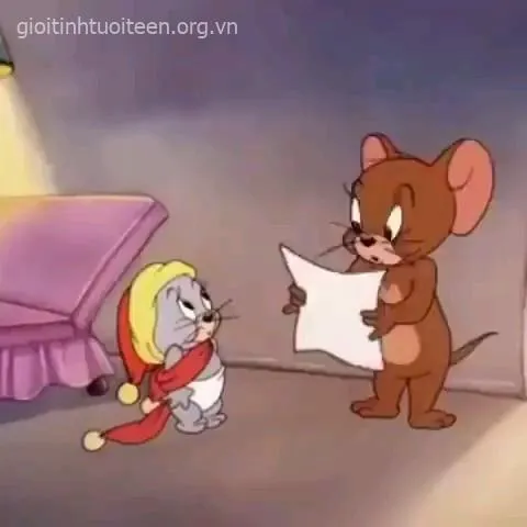 Meme Jerry ngạc nhiên há hốc mồm nhìn cảnh lạ.