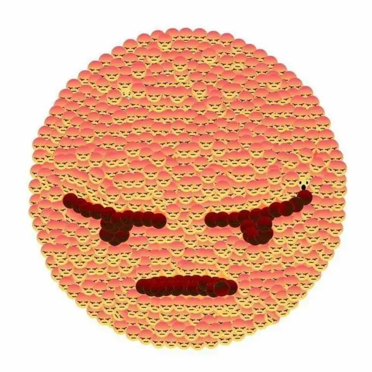 Emoji tức giận đỏ mặt
