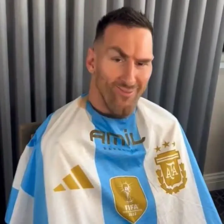 Meme Messi đi cắt tóc cực đáng yêu