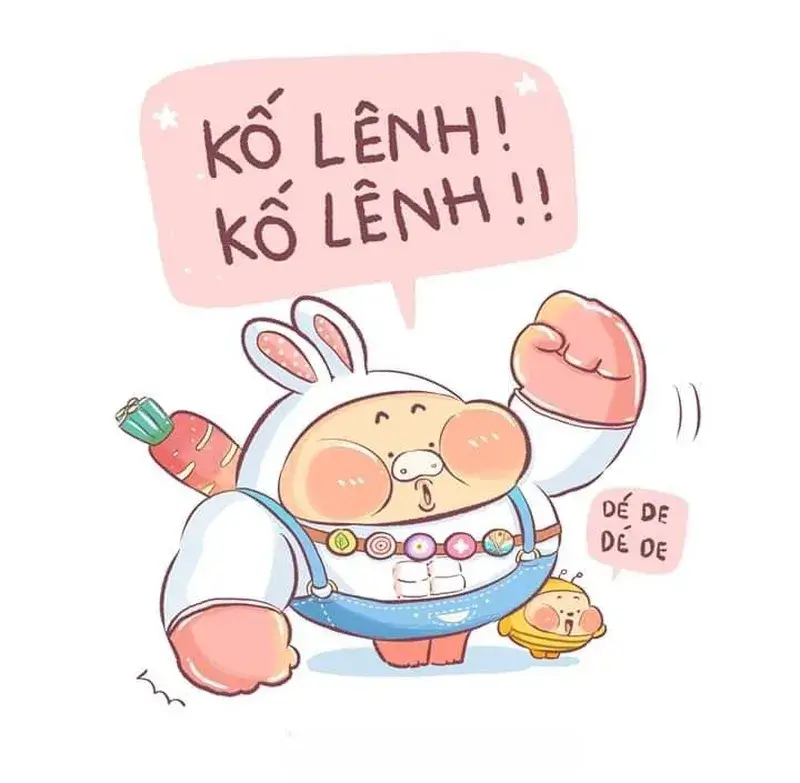 Hình troll cổ vũ với nét mặt cực hài hước