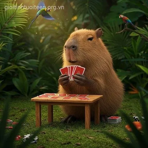 Hình capybara avatar phong cách dễ thương độc đáo.