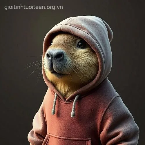 Ảnh đại diện capybara gương mặt vui nhộn.