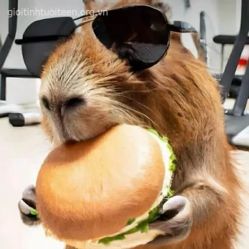 Avatar capybara phong cách cute dễ thương cho teen.