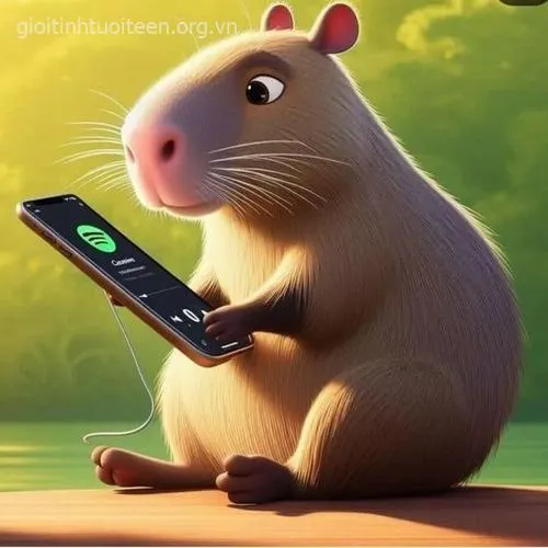 Hình avatar capybara phong cách cool ngầu đầy cá tính.