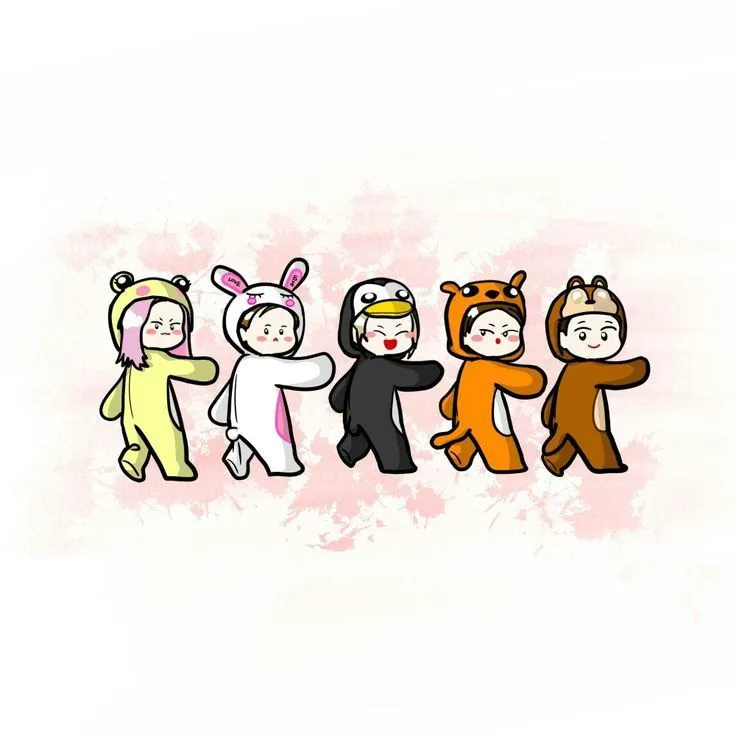 Avatar đội hình 5 người bựa, phong cách cực kỳ lầy lội.