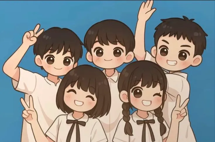 Avatar nhóm 5 người 3 nam 2 nữ