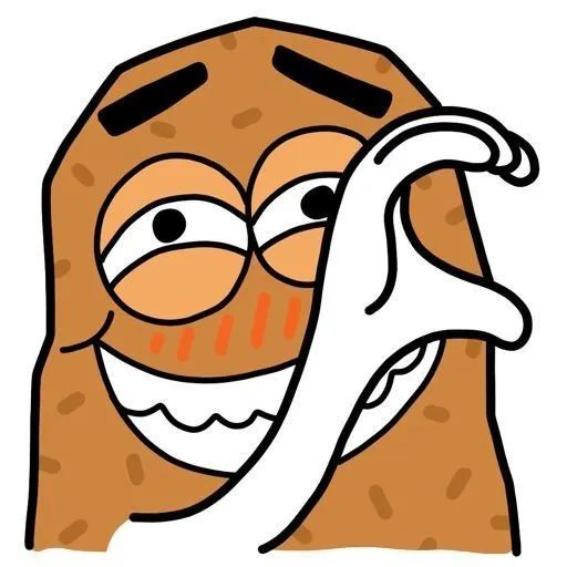 Avatar cặp đôi người khoai màu cam